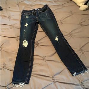 Girls hollister ripped jeans